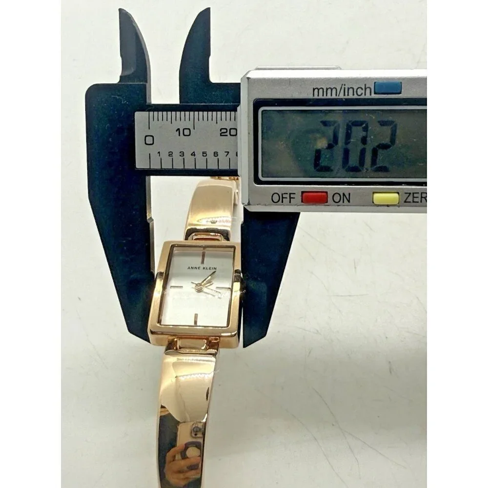 Anne Klein AK/2486 Women's Ladies Watch Rose Gold Bracelet Rectangle White Dial